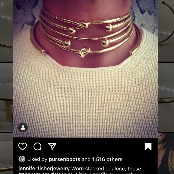 Jennifer Fisher Gold Open Torque Collar Necklace - Picture 2 of 4